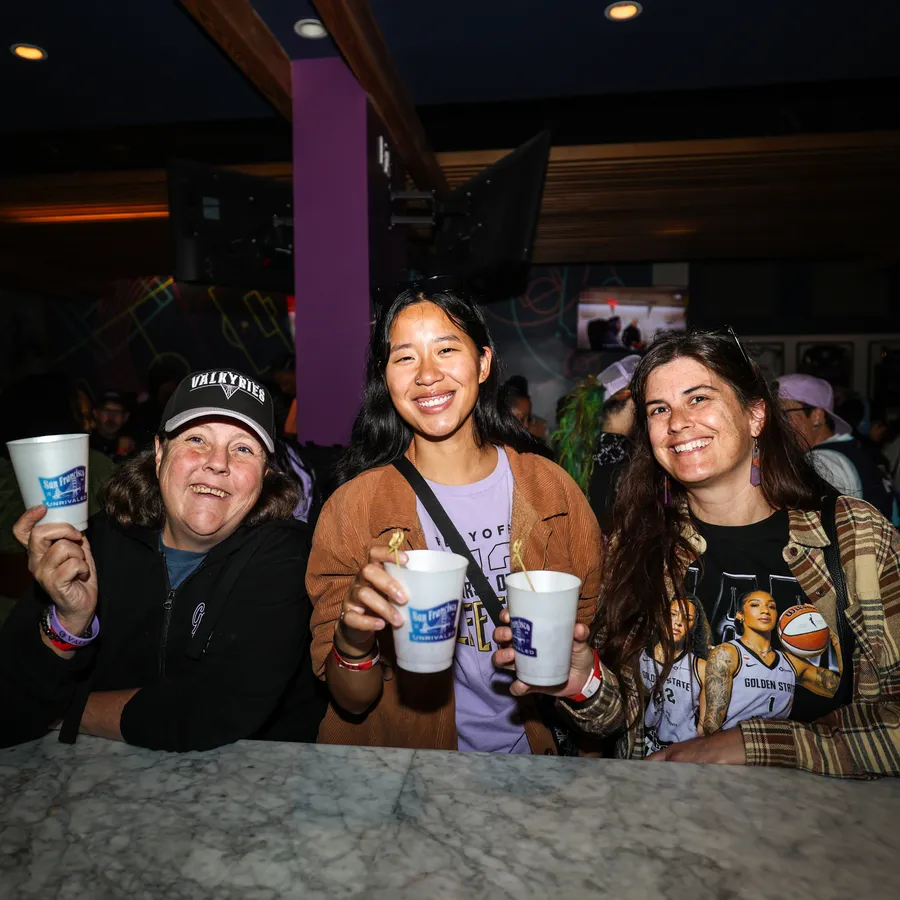 San Francisco is Unrivaled cups raised at the bar at Rikki’s
